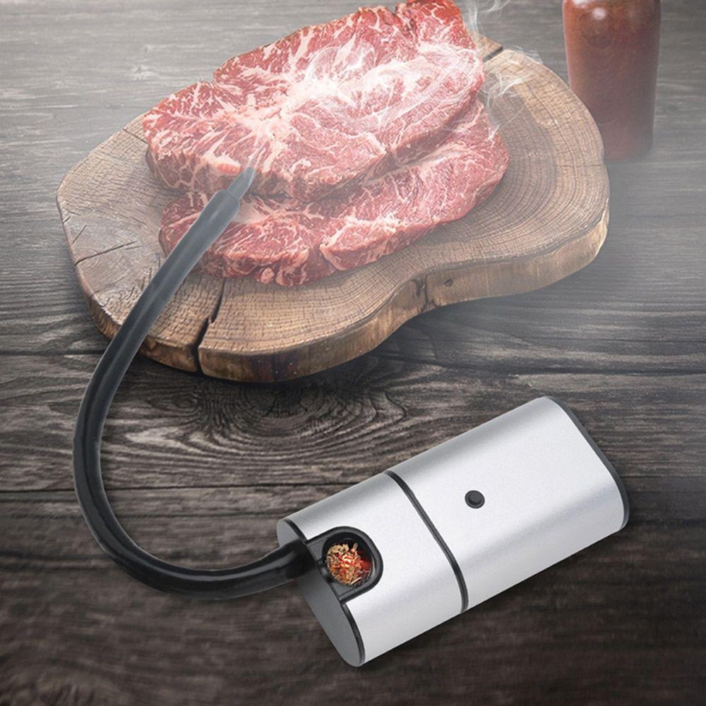 Infuseur de fumée Nourriture Générateur de fumée froide Cuisine moléculaire  portable Pistolet à fumer Viande Brûler Fumoir Cuisson pour barbecue Grill