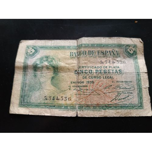 Billet 5 Pesetas - Banco De Espana - 1935