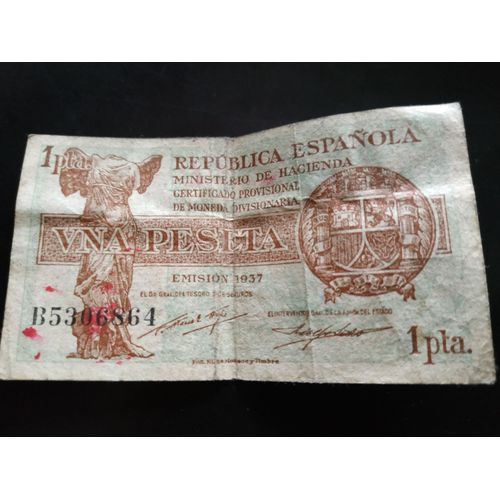 Billet 1 Peseta - 1937