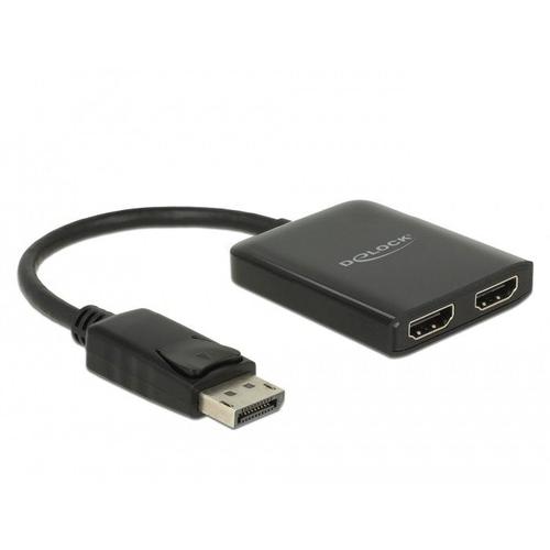 Delock Displayport 1.2 Splitter 1 X Displayport In 2 X Hdmi Out 4k