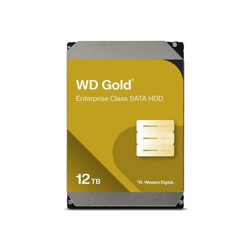 WD Gold WD121KRYZ - Disque dur - 12 To - interne - 3.5" - SATA 6Gb/s - 7200 tours/min - mémoire tampon : 256 Mo