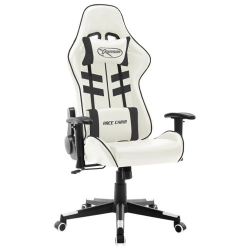 Vidaxl Chaise De Jeu Blanc Et Noir Cuir Artificiel
