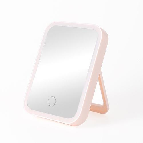 Taille Rose N623 Led Luminosité Écran Tactile De Miroir De Maquillage Miroir De Courtoisie Avec Usb Rechargeable Réglable Outil De Beauté 