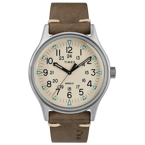 Timex Montre Marron Analogique Hommes Mk1 Sst Tw2r96800