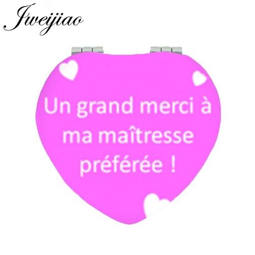 Taille Ct308 Miroir De Maquillage, Super Maitresse, Amour, Impression, En Cuir, Compact, Jeu 