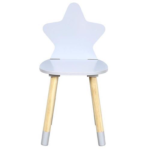 Paris Prix - Chaise Enfant En Bois "Étoile" 54cm Gris
