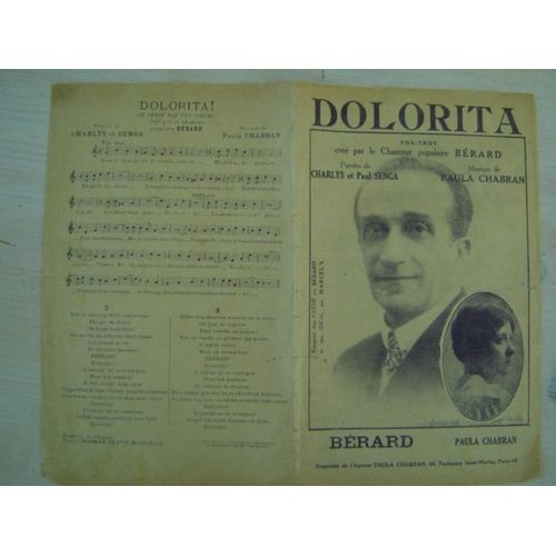 Partition // "3 Titres "Dolorita-Miss-Tain-Guette-Raquella ** Paula Chabran/Bérard/Charlys & Paul Sega