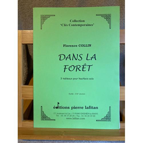 Florence Collin Dans La Foret Pour Hautbois Solo Partition Éd. Pierre Lafitan