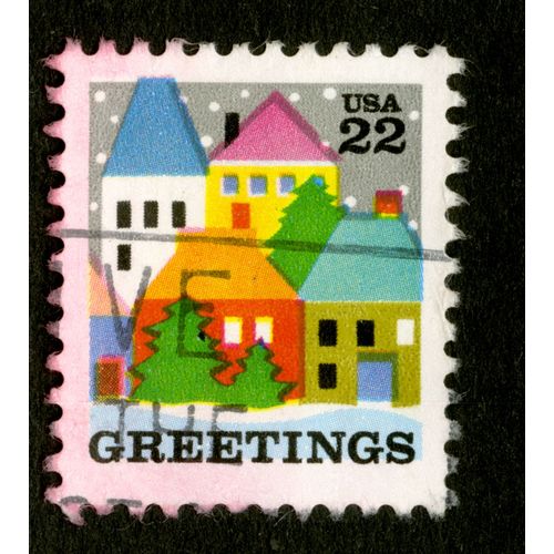 Timbre Oblitéré Usa 22 Greetings