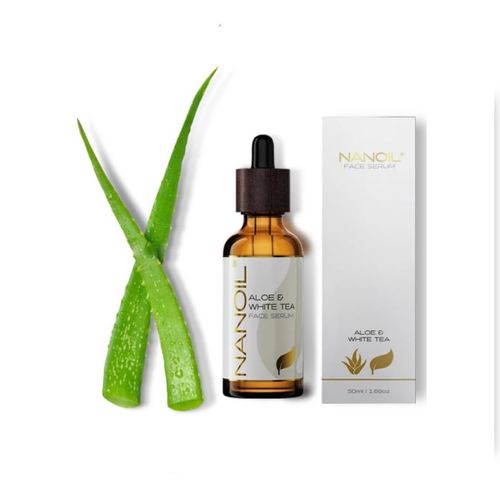 Sérum Pour Visage À Laloe Et Au Thé Blanc Nanoil Aloe & White Tea Face Serum 50ml - Sérum Visage Nourrissant, Revitalisant Et Antioxydant 