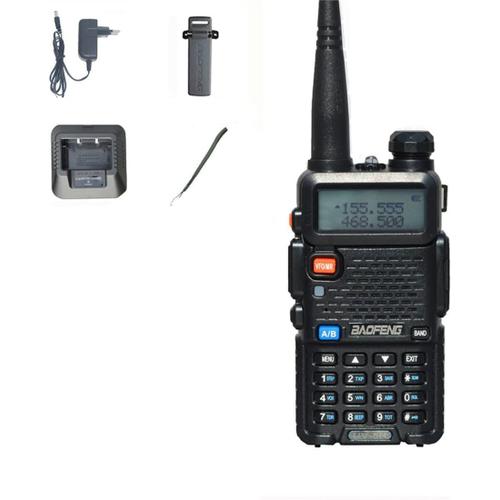 Norme EU pour Baofeng UV 5R 10KM CB Ham Radio Station Amateur bidirectionnel VHF Puissant 5W UV-5R Talkie-walkie radios de Chasse (Norme EU)