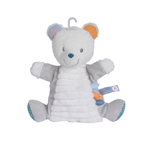 Doudou Ours Arthur Marionnette Nicotoy Simba Toys Peluche Ourson Gris Blanc Jouet Bebe Kiabi Naissance Ourson Eveil Enfant