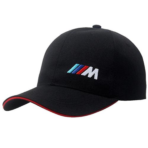 Casquette De Baseball Avec Lettres M Brodées Pour Hommes Et Femmes, Ajustable, En Coton, Respirant, À La Mode, Pour L'extérieur - Noir