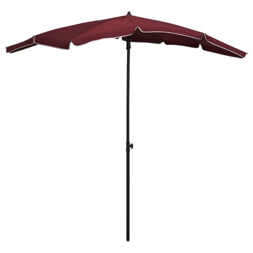 Vidaxl Parasol De Jardin Avec Mât 200x130 Cm Rouge Bordeaux