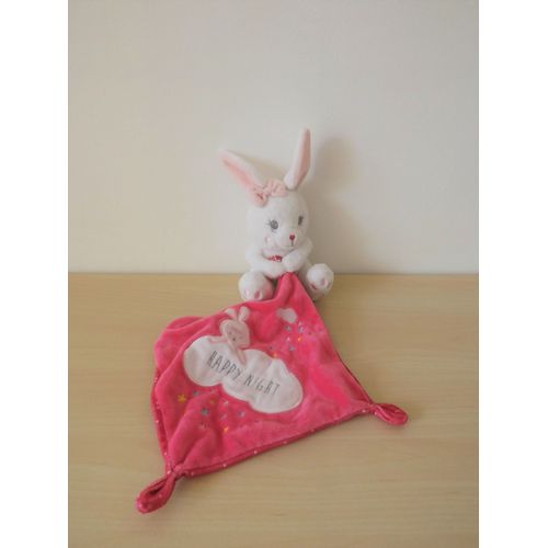 Doudou Lapin Blanc Rose Fuschia Simba Toys