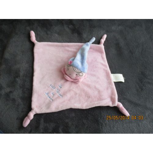 Doudou Plat Lutin Rose Et Bleu Le Petit Trésor De Maman Kimbaloo