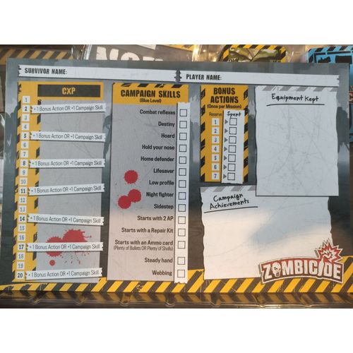 Zombicide Seconde Edition - Fiches De Campagne