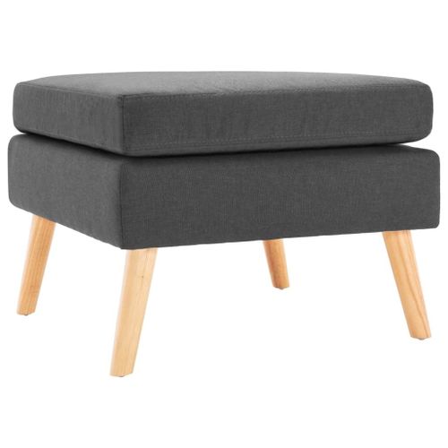 Vidaxl Repose-Pied Gris Foncé Tissu