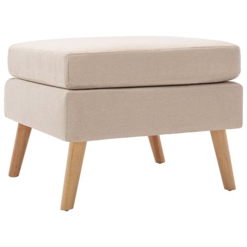 Vidaxl Repose-Pied Crème Tissu