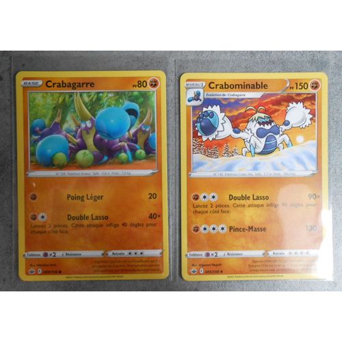 Crabagarre 084/198 + Crabominable 085/198 - Eb6 - Règne De Glace - Vf