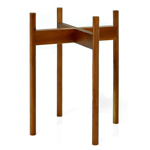 Blumfeldt Porte-Plantes Zeist 2 Hauteurs Combinables Design Emboîtable Finition Naturelle