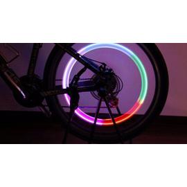 Generic Bouchon de Valve de vélo avec lumière LED néon,4 pièces, lumière de  route à prix pas cher