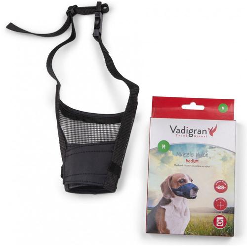 Vadigran-Muselière Réglable En Nylon, Cou De 22 À 38 Cm. T M. Pour Chien Type Labrador..-Va-15633