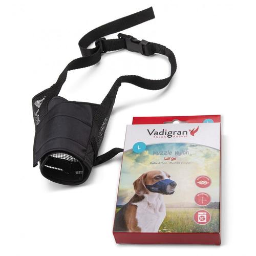 Vadigran-Muselière Réglable En Nylon. Cou De 26 À 42 Cm T L. Pour Chien Type Rottweiler-Va-15634