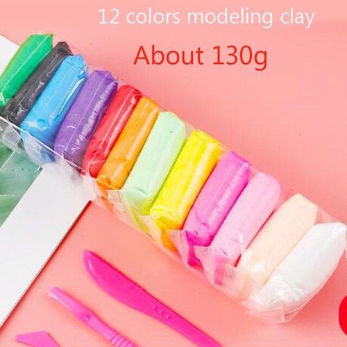 Bricolage Jouer Boues Lumière Pâte À Modeler Polymère Argile De Pâte À Modeler Jouets Antistress Bébé Soins Séchage À L'air Coulée Modèle Outil En Argile - 12 Sacs