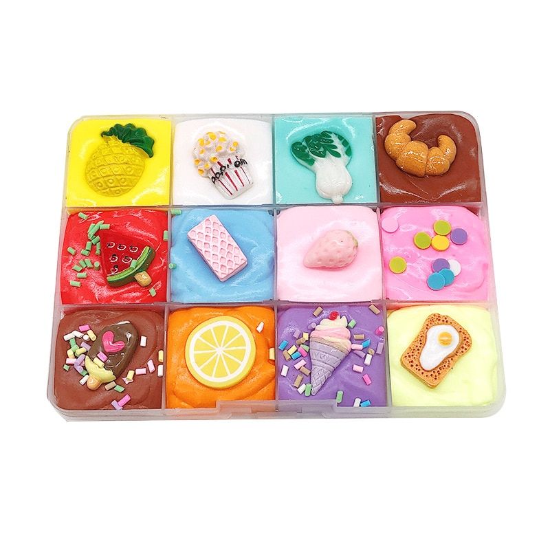 12 Couleur Kit De Bricolage Bouffe Slime Fruits Beurre Slim... - 3