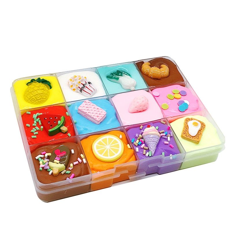 12 Couleur Kit De Bricolage Bouffe Slime Fruits Beurre Slim... - 4