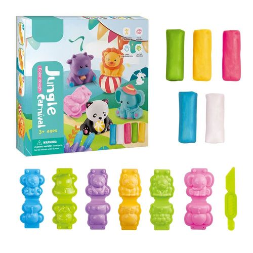 Pâte À Modeler En Argile Douce Super Légère Pour Enfants, Kit De Bricolage Fait À La Main, Animal, Dinosaure, Océan, Jouets D'apprentissage Pour Garçons Et Filles - Animal