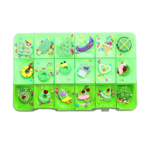 12 Couleur Kit De Bricolage Bouffée Slime Fruits Beurre Slime Croustillant Slime Ensemble De Pâte À Modeler Slime Argile Pour Bébé Anniversaires Cadeaux - Vert