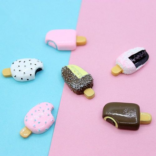 5 Pièces Mini Bonbons Crème Glacée De Dessin Animé Mignon Jouet Pour D'argile Charme Coque De Téléphone Poupée Jouet Bricolage Décoration - Crème Glacée-B