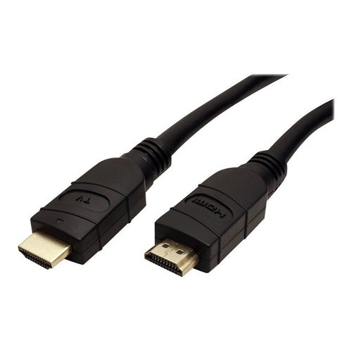 VALUE - Câble HDMI avec Ethernet - HDMI mâle pour HDMI mâle - 15 m - blindé - noir - support 4K
