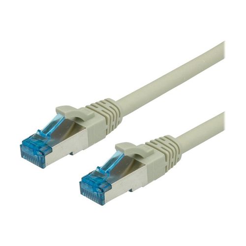 VALUE - Cordon de raccordement - RJ-45 (M) pour RJ-45 (M) - 50 cm - SFTP - CAT 6a - bloqué - gris