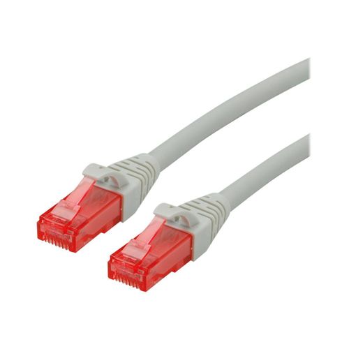 Roline - Cordon de raccordement - RJ-45 (M) pour RJ-45 (M) - 50 cm - UTP - CAT 6 - sans halogène, moulé, bloqué - gris
