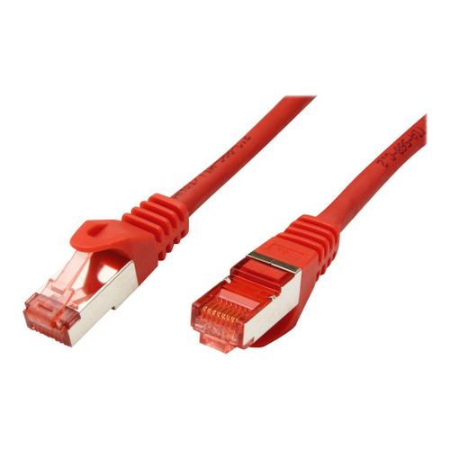 Roline - Cordon de raccordement - RJ-45 (M) pour RJ-45 (M) - 50 cm - SFTP, PiMF - CAT 6 - sans halogène, moulé, bloqué - rouge
