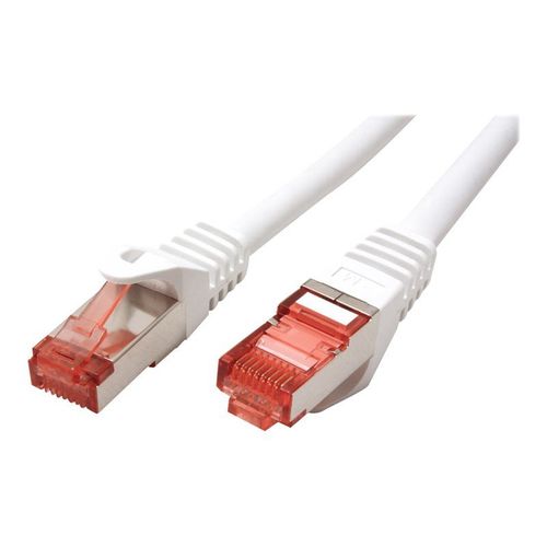 Roline - Cordon de raccordement - RJ-45 (M) pour RJ-45 (M) - 1.5 m - SFTP, PiMF - CAT 6 - sans halogène, moulé, bloqué - blanc
