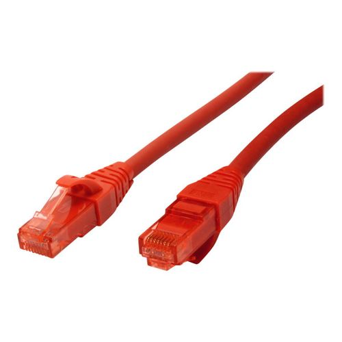 Roline - Cordon de raccordement - RJ-45 (M) pour RJ-45 (M) - 30 cm - UTP - CAT 6 - sans halogène, moulé, bloqué - rouge