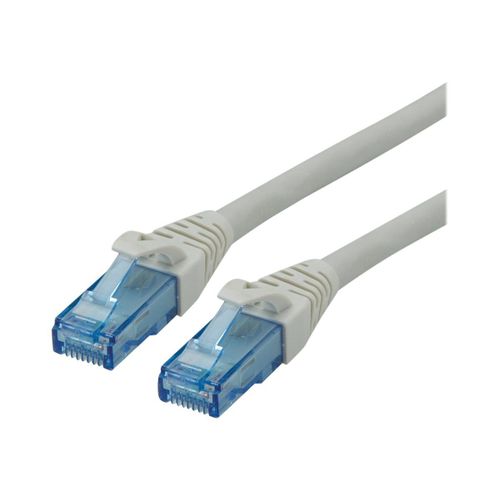 Roline - Cordon de raccordement - RJ-45 (M) pour RJ-45 (M) - 30 cm - UTP - CAT 6a - sans halogène, moulé, bloqué - gris