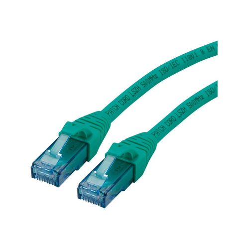 Roline - Cordon de raccordement - RJ-45 (M) pour RJ-45 (M) - 30 cm - UTP - CAT 6a - sans halogène, moulé, bloqué - vert