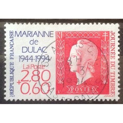 Journée Du Timbre 1994 - Cinquantenaire Marianne Dulac 2,80+0,60 (Très Joli N° 2863) Obl - France Année 1994 - Brn83 - N33036