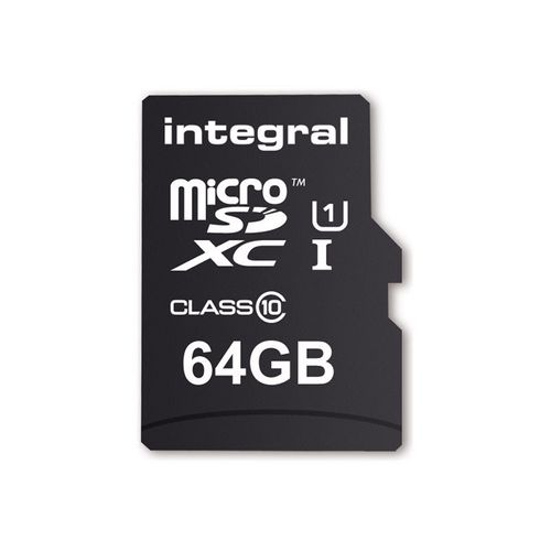 Integral Smartphone and Tablet - Carte mémoire flash (adaptateur microSDXC vers SD inclus(e)) - 64 Go - Class 10 - microSDXC UHS-I