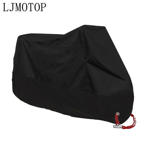 3xl-2201-2300mm - Motocicleta Cubre Impermeable Al Aire Libre Moto Caso Funda De Moto Ciclomotor Cubierta Moto Putas Honda Forza Moto - Noir