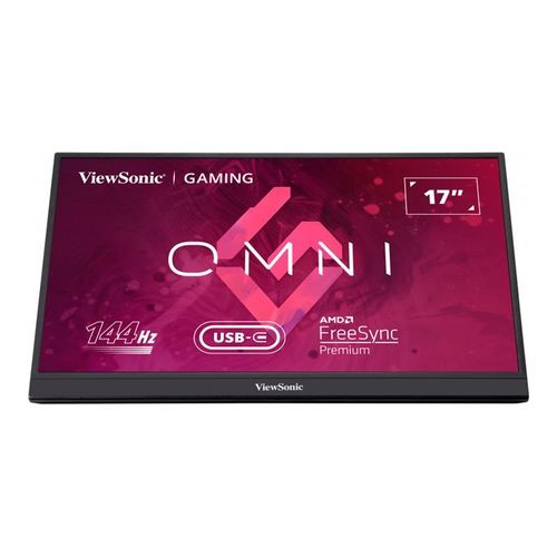 ViewSonic OMNI VX1755 - Écran LED - jeux - 17" (17.2" visualisable) - portable - 1920 x 1080 Full HD (1080p) @ 144 Hz - IPS - 250 cd/m² - 800:1 - 4 ms - Mini HDMI, USB-C - haut-parleurs