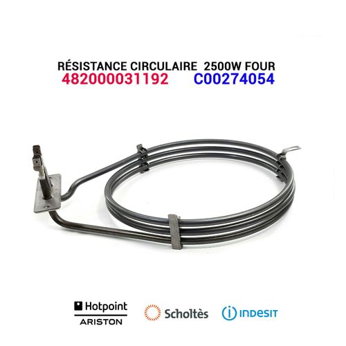 RÉSISTANCE CIRCULAIRE 2500W - C00274054 - Four SCHOLTES HOTPOINT ARISTON INDESIT