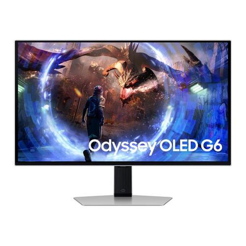 Samsung Odyssey OLED G6 S27DG602SU - Moniteur OLED - 27" - 2560 x 1440 QHD @ 360 Hz - 250 cd/m² - 1000000:1 - HDR10+ Gaming - 0.03 ms - 2xHDMI, DisplayPort - gris