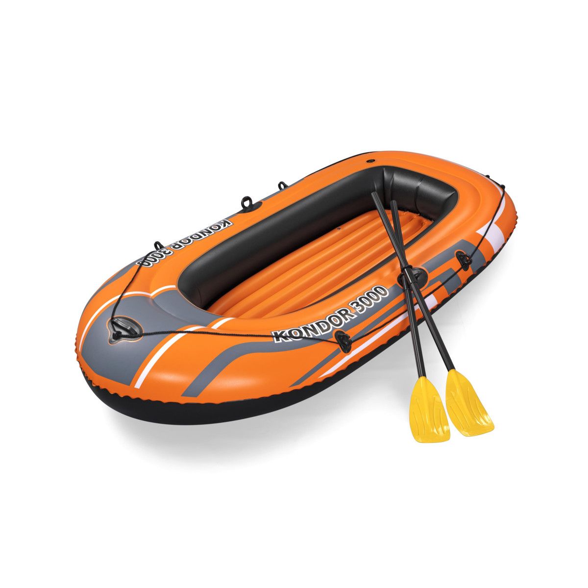 Bateau Gonflable 3 Places 232 X 115 X 36 Cm Pack Complet Pagaies + Pompe Bestway