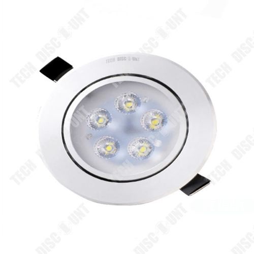 TD® Spot LED rotatif intégré plafonnier haute puissance petit spot de salon 5W lumière oeil de taureau blanc torréfié haute brillanc